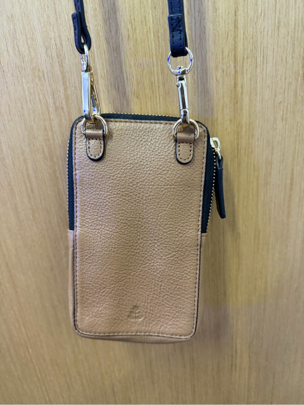 Orla Kiely Leather Phone Crossbody Bag in Tan - Picture 3 of 5